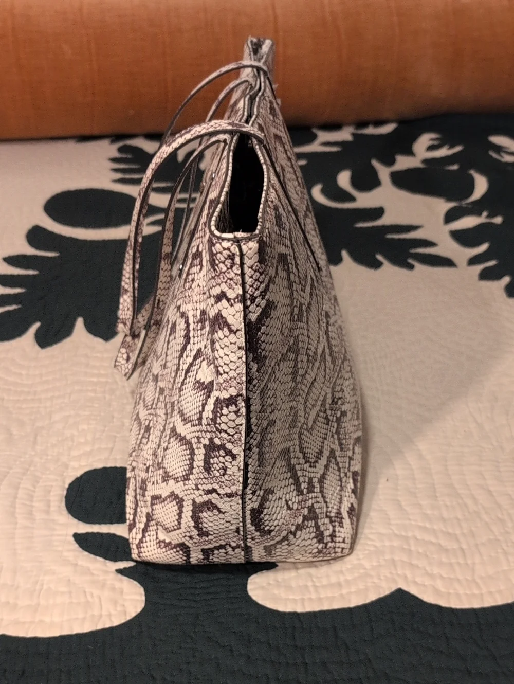 INC Snake-Print Tote Bag in White and Gray - Stylish Everyday Carry